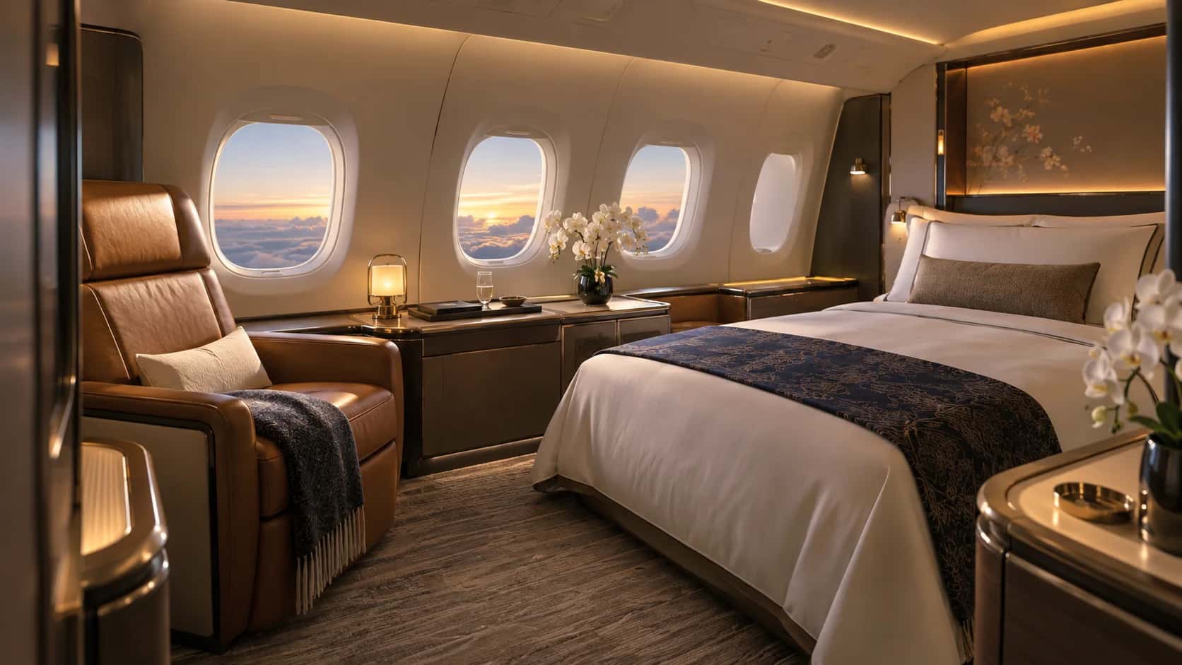 Singapore Airlines Suites cabin, private suite interior on Singapore Airlines