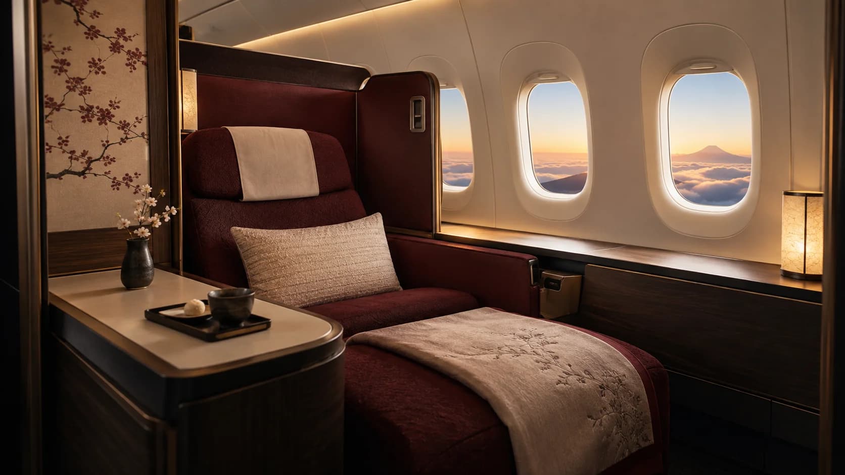 Japan Airlines First Class cabin, Japan Airlines First Class suite