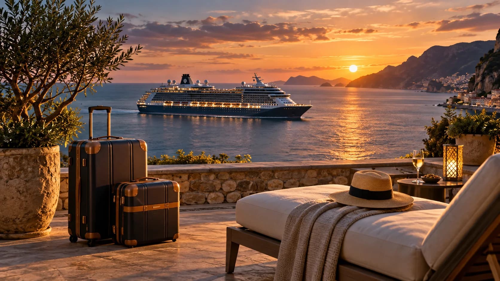 Editorial illustration for First Class, Business Class, or a Luxury Cruise?