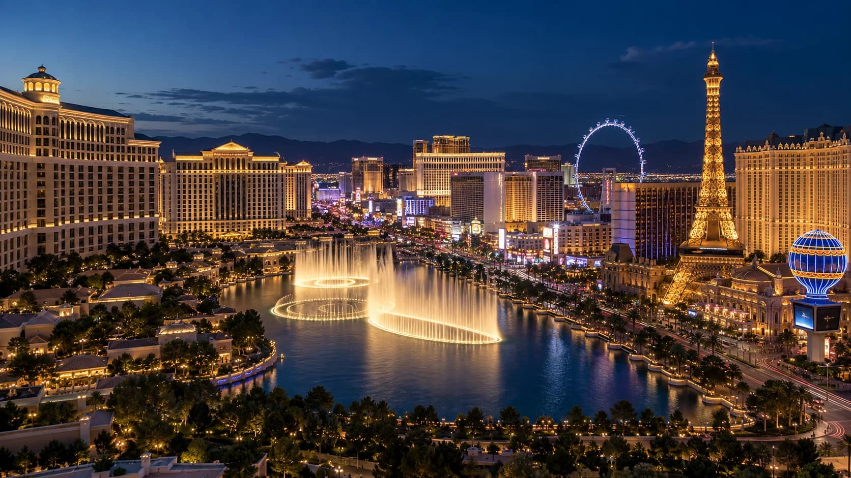 AI-generated editorial view of Las Vegas