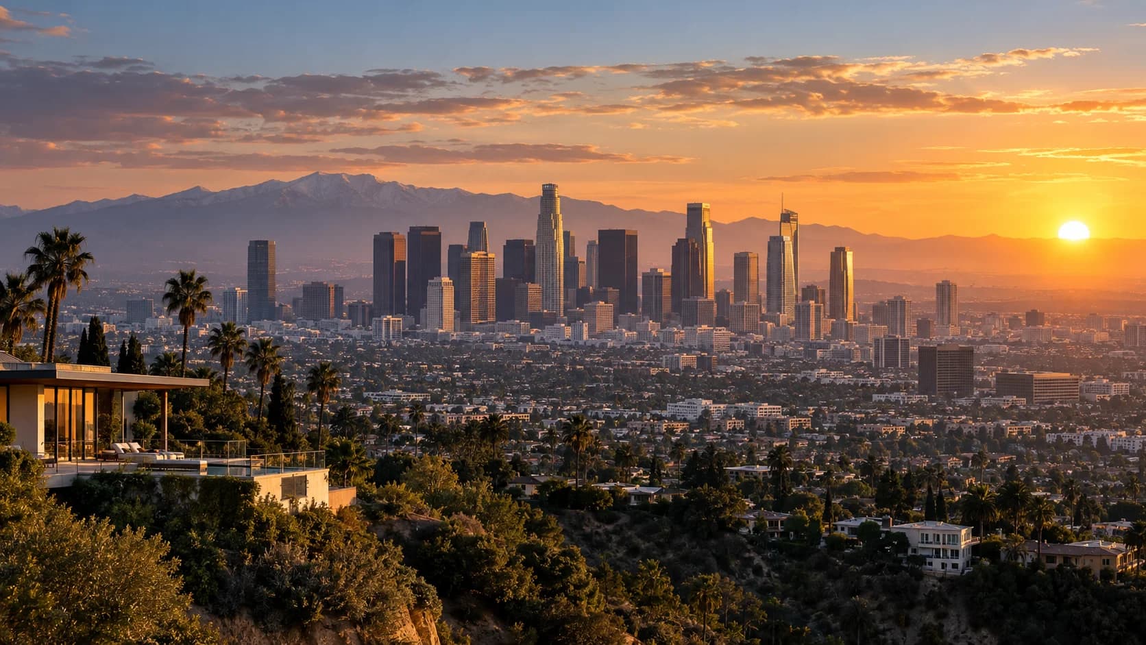 AI-generated editorial view of Los Angeles