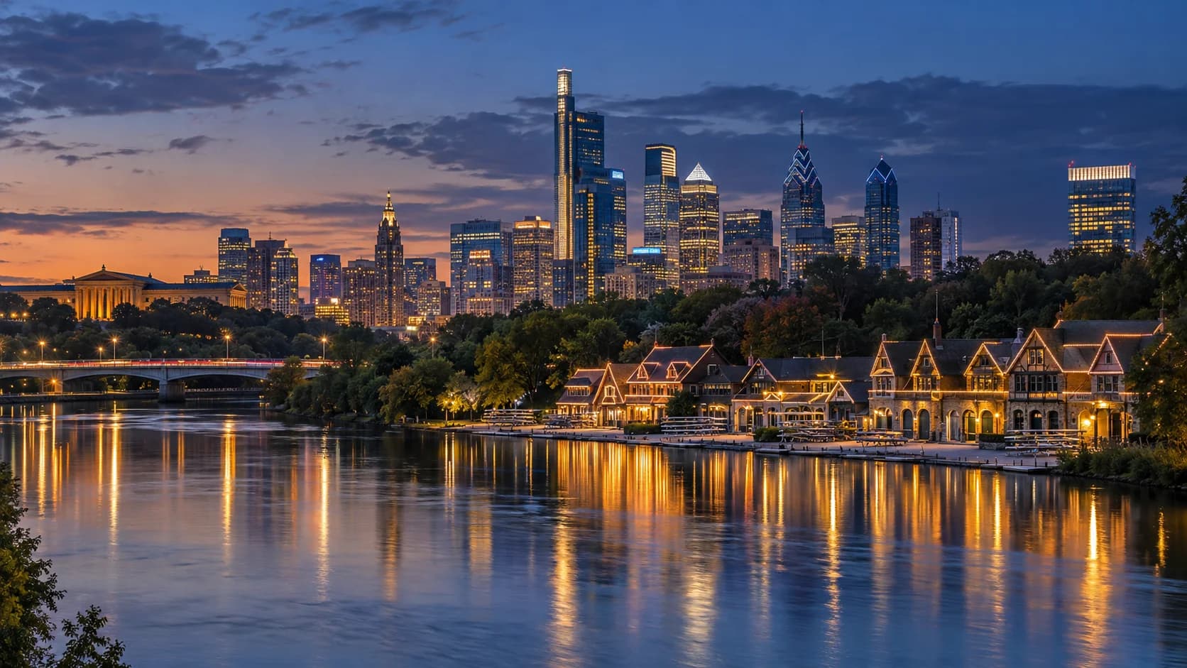 AI-generated editorial view of Philadelphia
