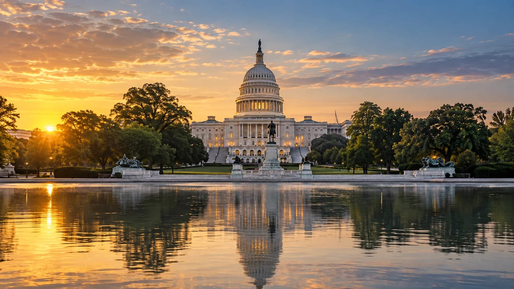 AI-generated editorial view of Washington, D.C.