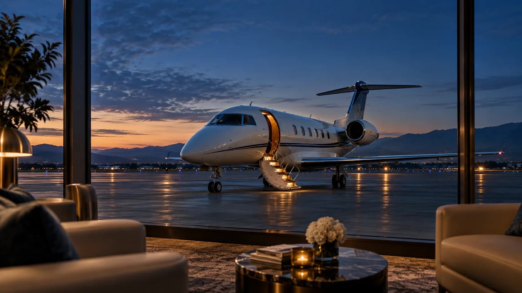 Editorial illustration for First Class vs. Private Jet: The Real Cost Comparison